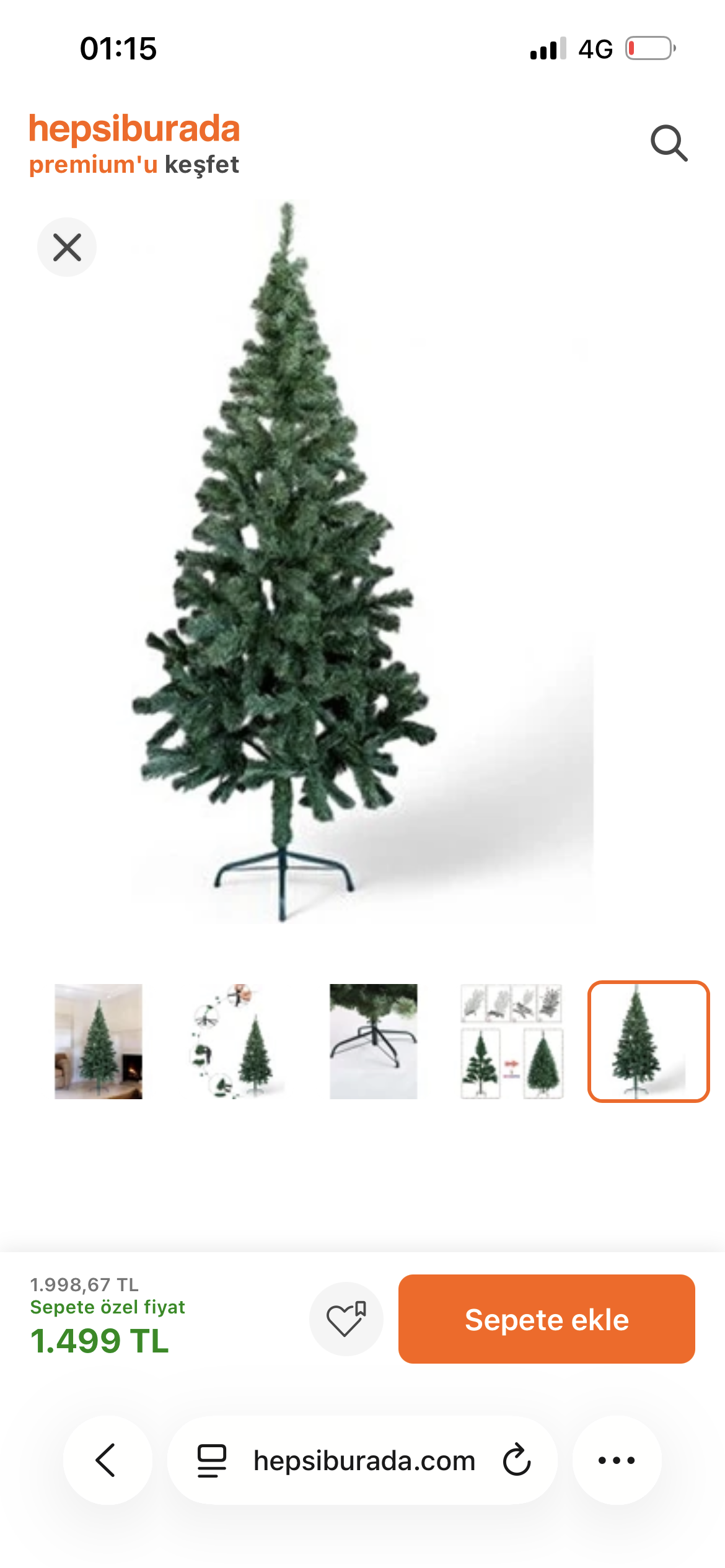 Lüks Yılbaşı Çam Ağacı 180 Cm Yeşil Renkli Kolay Kurulum Özellikli