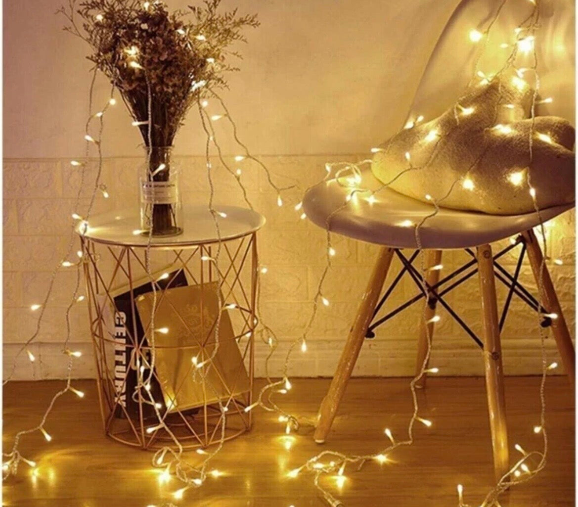 100 Ledli Fişli Led, Dekor Lambası 10M Günışığı Yılbaşı Ağacı Işığı Süsleme Youtuber