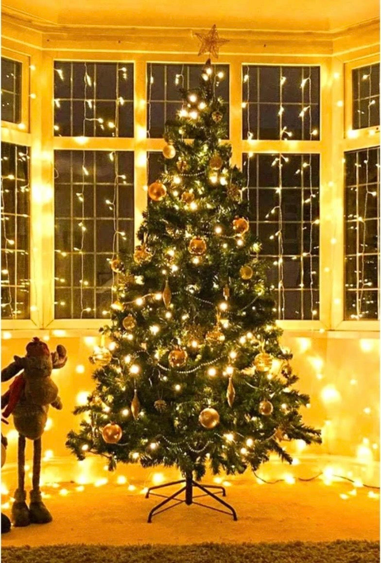Carnivalland 3x3 Metre Sarı Usbli Kumandalı Peri LED Dekoratif Aydınlatma Yılbaşı Çam Ağacı Ev Süsleme Doğum Günü