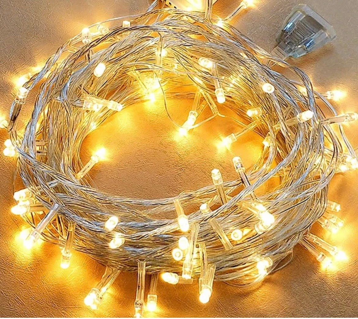 100 Ledli Fişli Led, Dekor Lambası 10M Günışığı Yılbaşı Ağacı Işığı Süsleme Youtuber