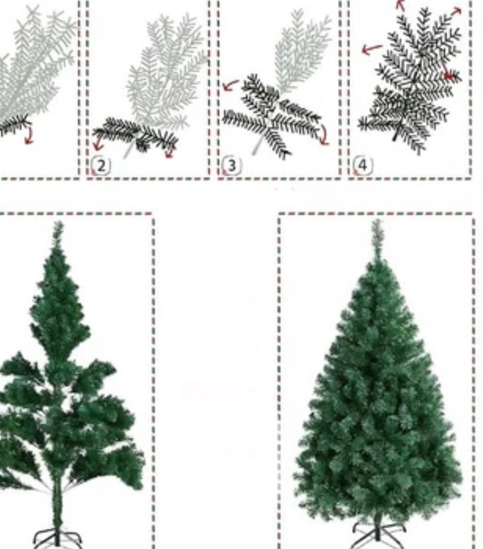 Lüks Yılbaşı Çam Ağacı 180 Cm Yeşil Renkli Kolay Kurulum Özellikli