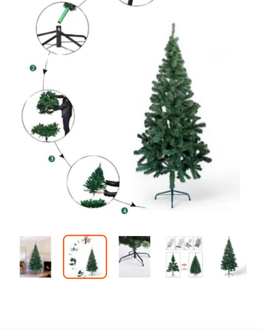 Lüks Yılbaşı Çam Ağacı 180 Cm Yeşil Renkli Kolay Kurulum Özellikli